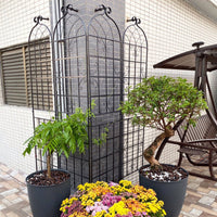 Metal Garden Trellis 86.7" X 19.7" Rustproof Trellis For Climbing Plants Outdoor Flower Support