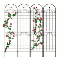 Metal Garden Trellis For Climbing Plants Outdoor 86.7'' X 19.7'' Rustproof Plant Support Rose Trellis Netting Trellis