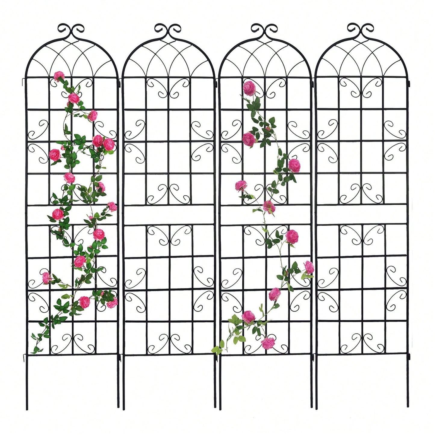 Rustproof Metal Garden Trellis For Climbing Plants Outdoor Flower Support