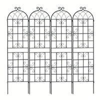 Rustproof Metal Garden Trellis For Climbing Plants Outdoor Flower Support