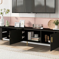 Modern TV Stand With Champagne Legs - Durable, Stylish, Spacious, Versatile Storage TVS Up To 77"