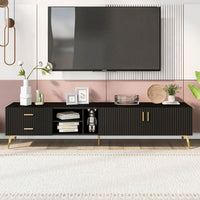 Modern TV Stand With Champagne Legs - Durable, Stylish, Spacious, Versatile Storage TVS Up To 77"