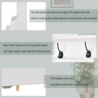 Modern Multifunctional Hallway Coat Rack and Entryway Bench with 24 Shoe Cubbies and Ample Storage Space