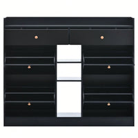 Stylish 4-Drawer Shoe Cabinet Multifunctional 2-Tier Organizer Free Standing for Entryway Storage