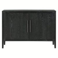 Storage Cabinet Sideboard, Wooden Cabinet With 2 Metal Handles And 2 Doors For Hallway, Entryway, Living Room, Bedroom