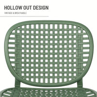 Hollow Design Outdoor Bistro Set with Lounge Chairs and Coffee Table for Garden Balcony All Weather Use