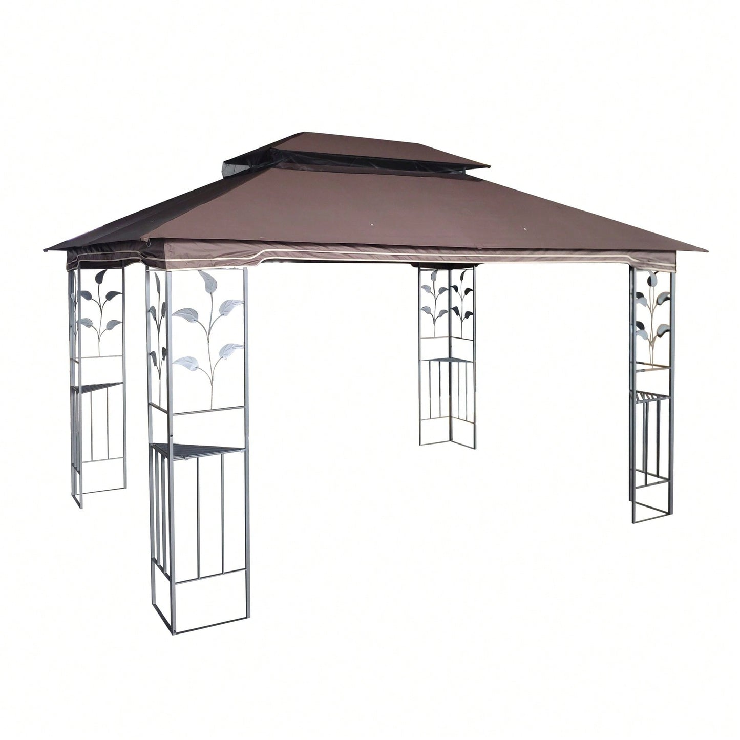 13x10 Ft Outdoor Patio Gazebo Canopy Tent with Ventilated Double Roof and Detachable Mosquito Net for Lawn Garden and Backyard Use