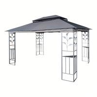 13x10 Ft Outdoor Patio Gazebo Canopy Tent with Ventilated Double Roof and Detachable Mosquito Net for Lawn Garden and Backyard Use