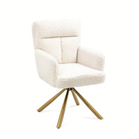 Cashmere Contemporary High-Back Upholstered Swivel Accent Chair