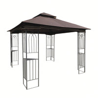 Ventilated Double Roof Outdoor Gazebo Canopy Tent with Detachable Mosquito Net for Lawn Garden and Backyard