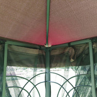 Ventilated Double Roof Outdoor Gazebo Canopy Tent with Detachable Mosquito Net for Lawn Garden and Backyard