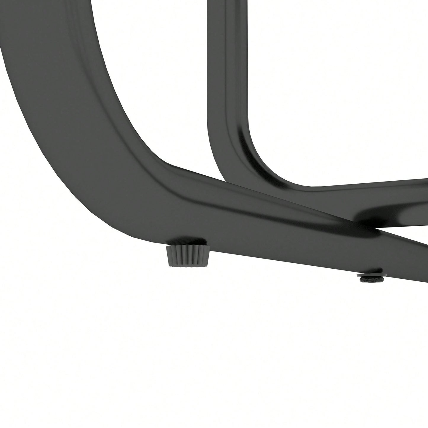 Rectangle Dining Table With Black Metal Frame, Tempered Glass Dining Table For Kitchen Room