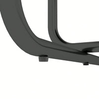 Rectangle Dining Table With Black Metal Frame, Tempered Glass Dining Table For Kitchen Room