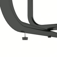 Rectangle Dining Table With Black Metal Frame, Tempered Glass Dining Table For Kitchen Room