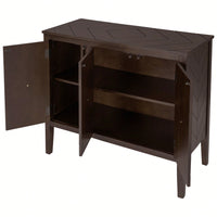 Accent Storage Cabinet, Wooden Cabinet With Adjustable Shelf, Entryway, Living Room, Bedroom