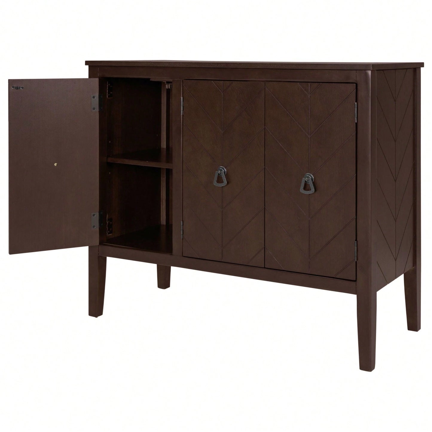 Accent Storage Cabinet, Wooden Cabinet With Adjustable Shelf, Entryway, Living Room, Bedroom