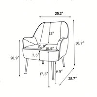 Mid Century Chair Tufted Sherpa Armchair For Living Room Bedroom Office Easy Assemble