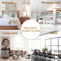 Round Glass Coffee Table Modern Cocktail Table Easy Assembly With Tempered Glass Top & Sturdy Wood Base