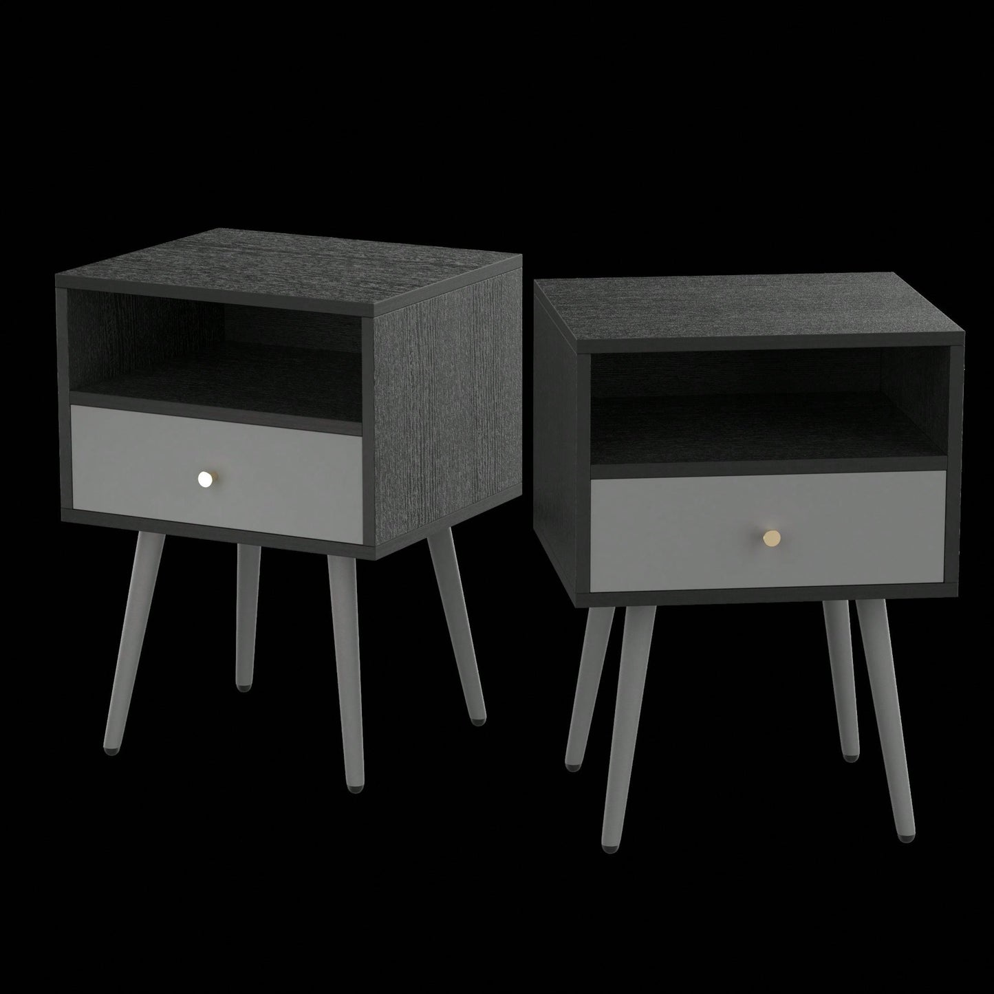 Modern Nightstand With 1Drawers, Suitable For Bedroom/Living Room/Side Table