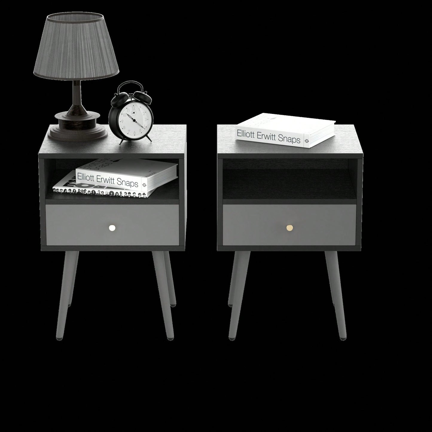 Modern Nightstand With 1Drawers, Suitable For Bedroom/Living Room/Side Table