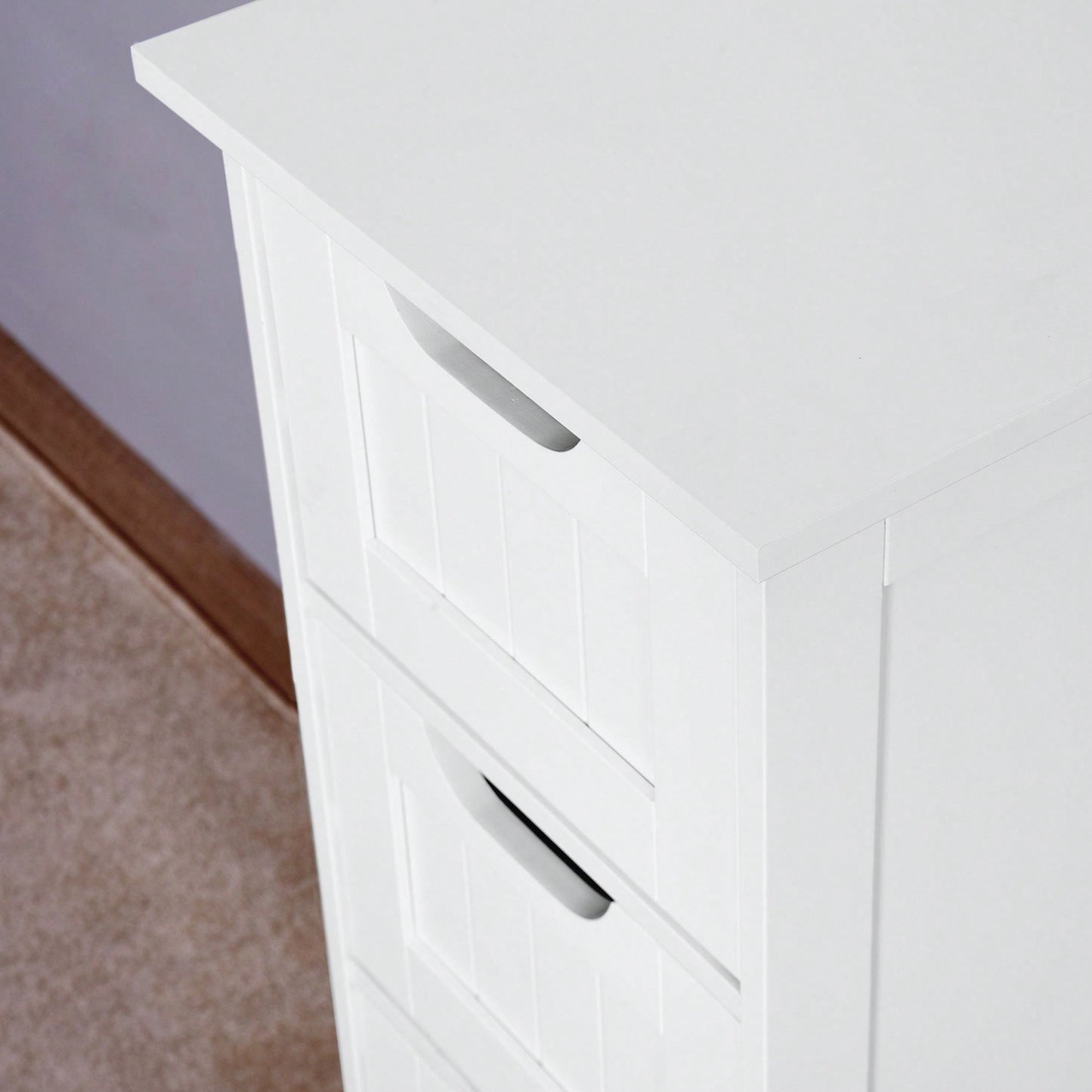 Bathroom Storage Cabinet, Freestanding Cabinet With Drawers White