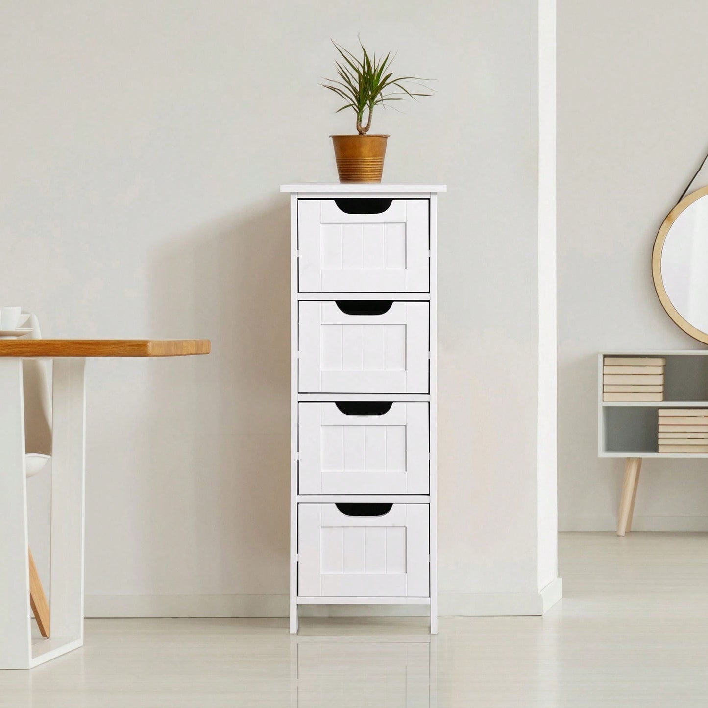 Bathroom Storage Cabinet, Freestanding Cabinet With Drawers White