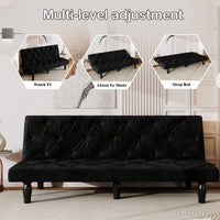 66"  Velvet Sofa Bed Suitable For Family Living Room, Apartment, Bedroom