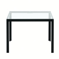 Coffee Table Set Of 2, Square Modern Table With Tempered Glass Finish For Living Room