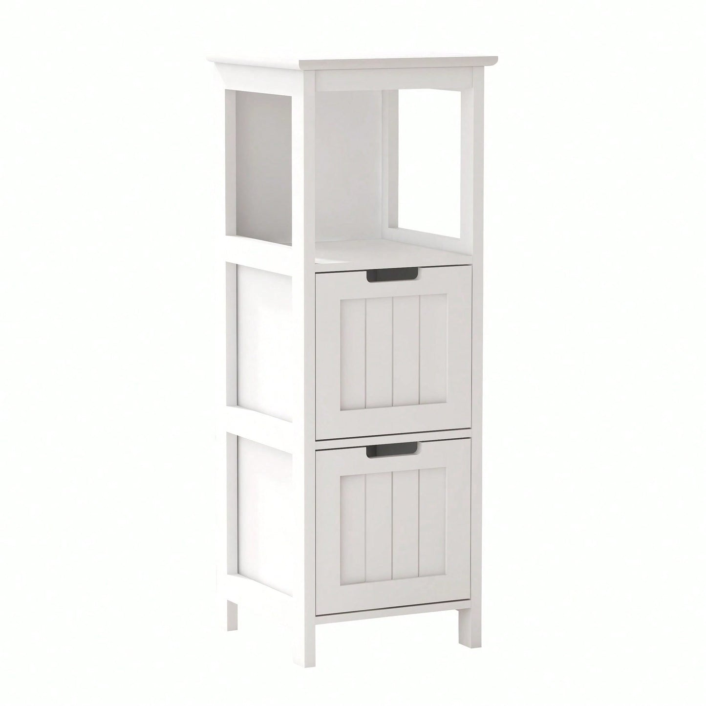 Bathroom Floor Cabinet With 2 Drawers And 1 Storage Shelf,Freestanding Wood Storage Organizer Cabinet