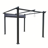 Outdoor Patio Retractable Pergola With Canopy Sunshelter Pergola For Gardens,Terraces,Backyard