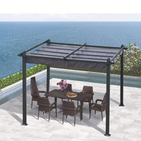 Outdoor Patio Retractable Pergola With Canopy Sunshelter Pergola For Gardens,Terraces,Backyard