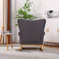 Contemporary Upholstered Rocking Chair for Nursery Playroom Bedroom Kids Accent Chair