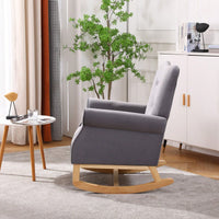 Contemporary Upholstered Rocking Chair for Nursery Playroom Bedroom Kids Accent Chair