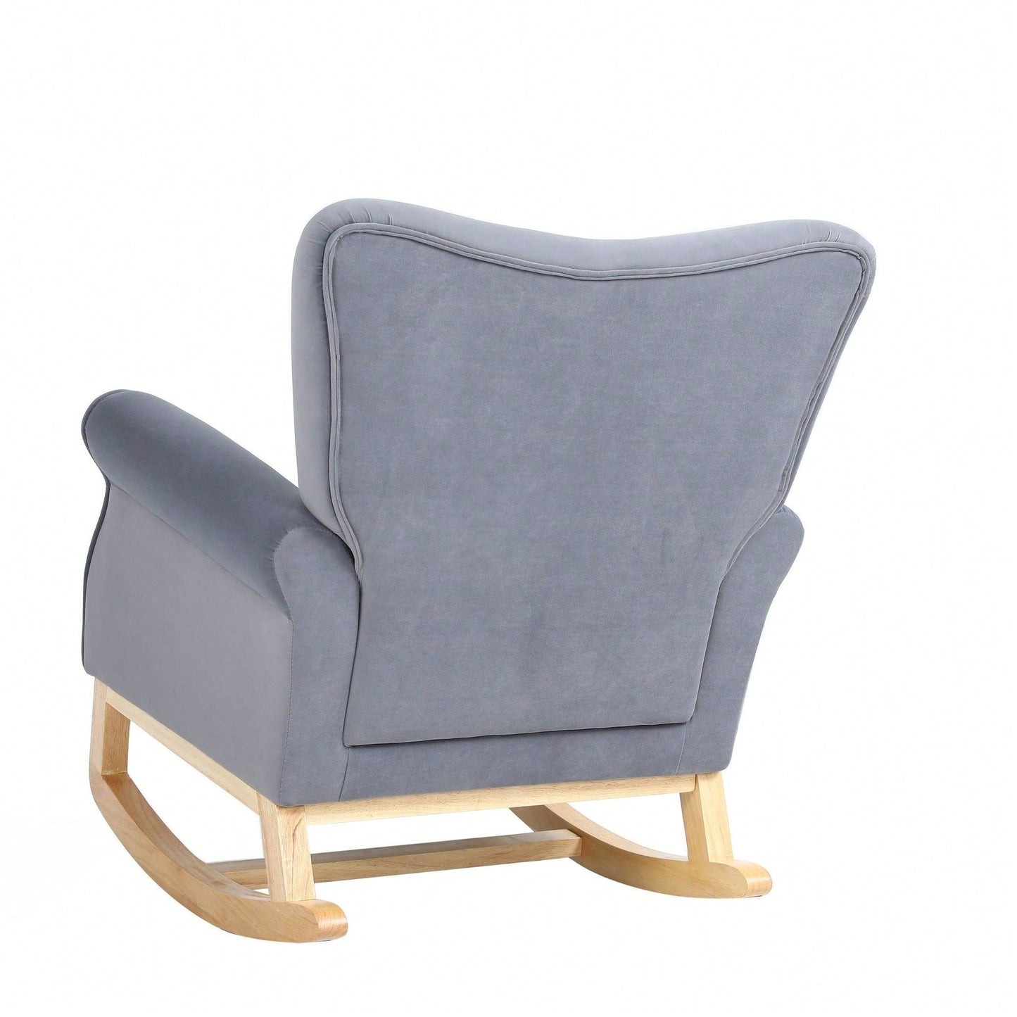 Contemporary Upholstered Rocking Chair for Nursery Playroom Bedroom Kids Accent Chair