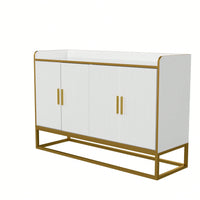 Modern Kitchen Buffet Storage Cabinet Cupboard Gloss With Metal Legs For Living Room Kitchen