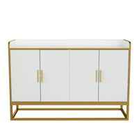 Modern Kitchen Buffet Storage Cabinet Cupboard Gloss With Metal Legs For Living Room Kitchen