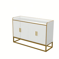 Modern Kitchen Buffet Storage Cabinet Cupboard Gloss With Metal Legs For Living Room Kitchen