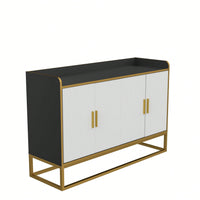 Modern Kitchen Buffet Storage Cabinet Cupboard Gloss With Metal Legs For Living Room Kitchen