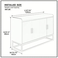 Modern Kitchen Buffet Storage Cabinet Cupboard Gloss With Metal Legs For Living Room Kitchen