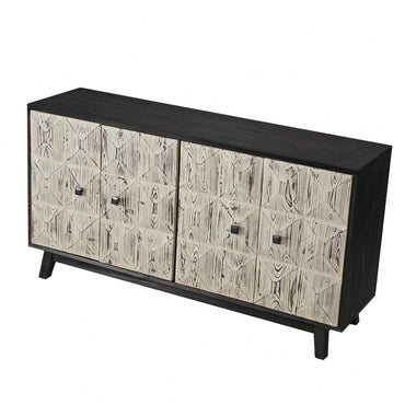 4-Door Vintage Sideboard,Freestanding Sideboard Storage Cabinet Entryway Floor Cabinet For Living Room Office Bedroom