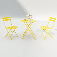 Patio Bistro Balcony Metal Chair Table Set