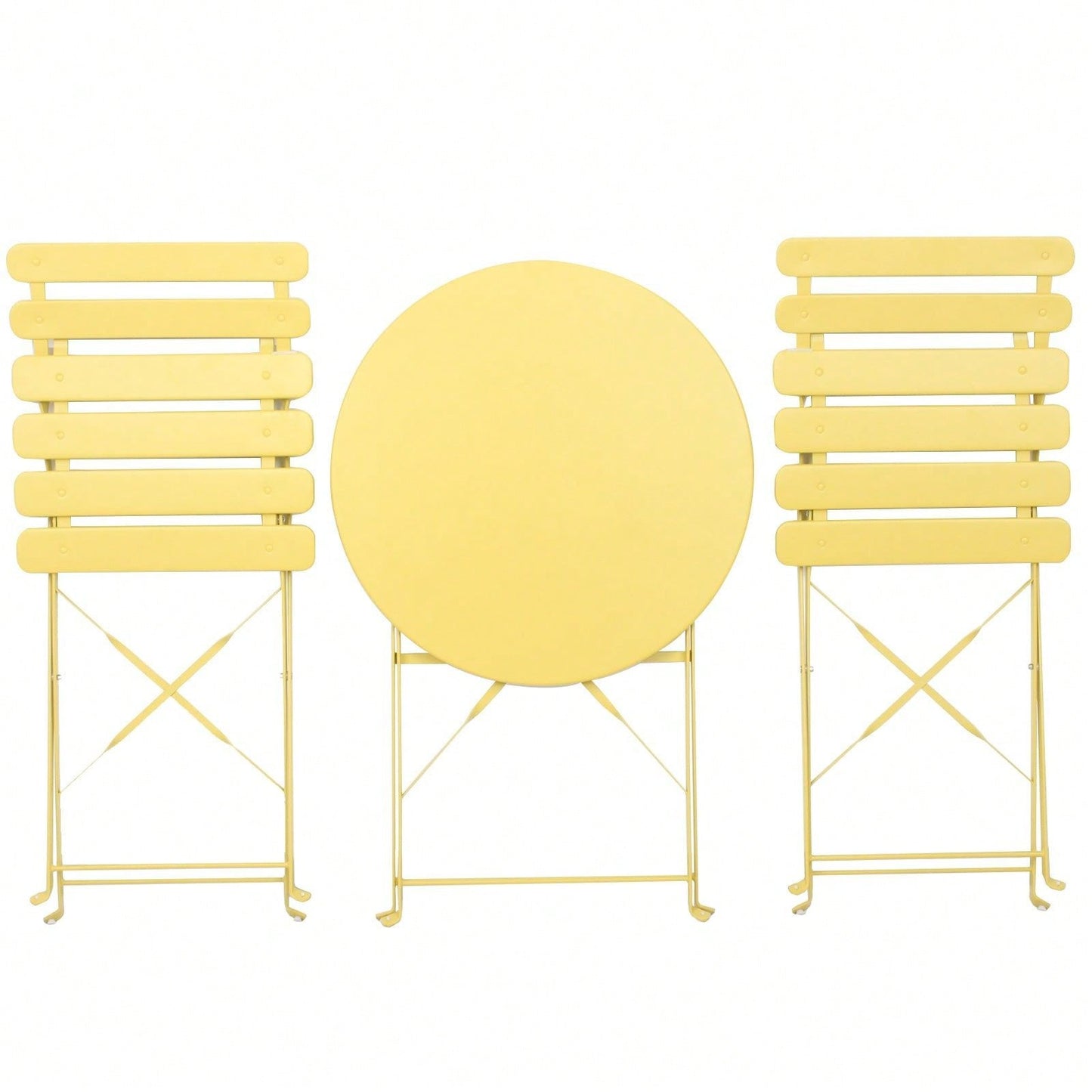 Patio Bistro Balcony Metal Chair Table Set