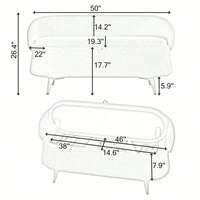 50 Inches Multi-Functional Long Rectangular Bed End Storage Sofa Stool