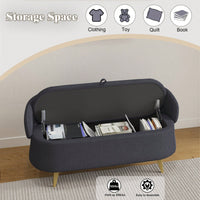 50 Inches Multi-Functional Long Rectangular Bed End Storage Sofa Stool