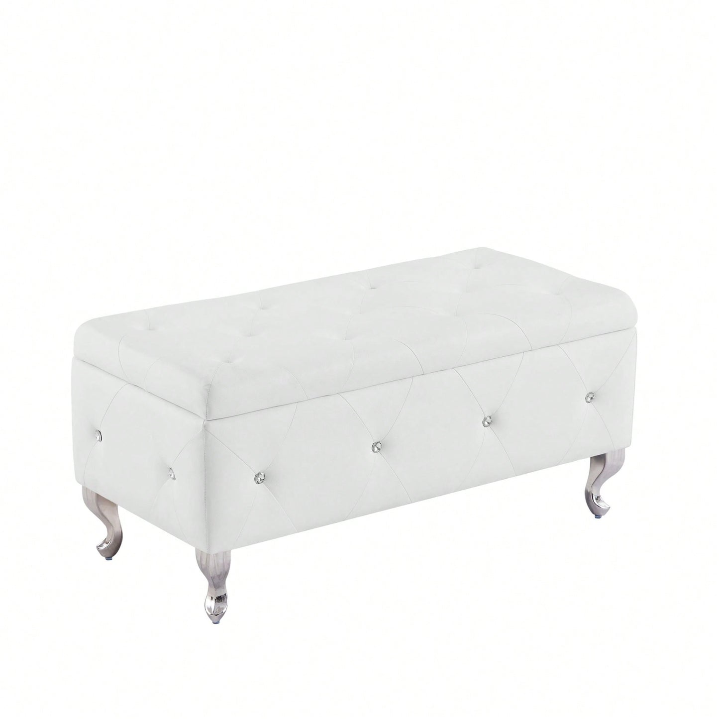 Stylish Flip Top Storage Bench with Padded Seat for Entryway Living Room Bedroom Supports 250 Lb