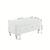 Stylish Flip Top Storage Bench with Padded Seat for Entryway Living Room Bedroom Supports 250 Lb