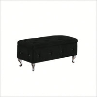 Stylish Flip Top Storage Bench with Padded Seat for Entryway Living Room Bedroom Supports 250 Lb