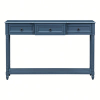 Console Table Sofa Table With Drawers For Entryway With Projecting Drawers And Long Shelf