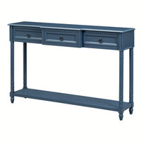 Console Table Sofa Table With Drawers For Entryway With Projecting Drawers And Long Shelf