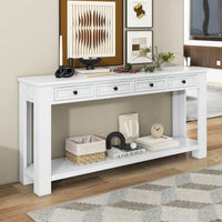 Console Table/Sofa Table With Storage Drawers And Bottom Shelf For Entryway Hallway